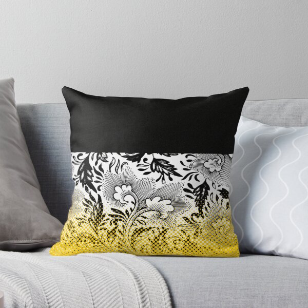 Item preview, PRETTY BLACK, FLORAL AND YELLOW PRINT - PRETTY PRINTS designed and sold by larissa-myrie.