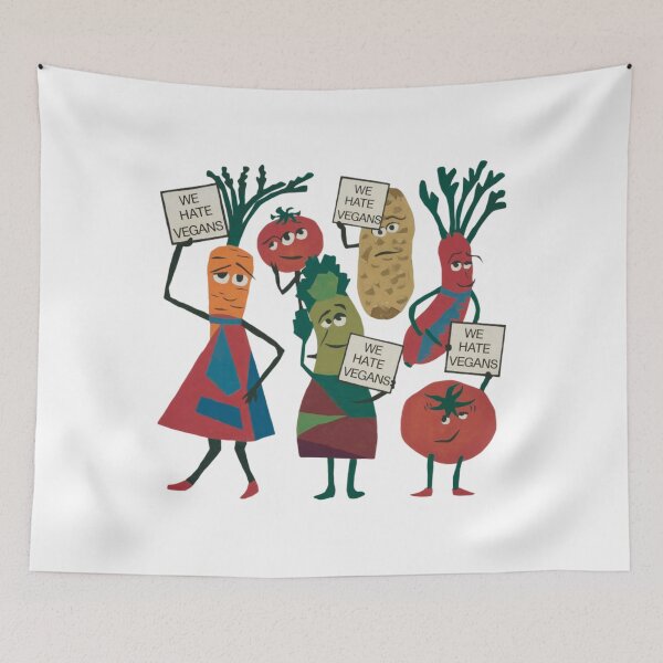 Item preview, we hate vegans, funnyfits70, Humor, Funny designed and sold by FunnyFits70.