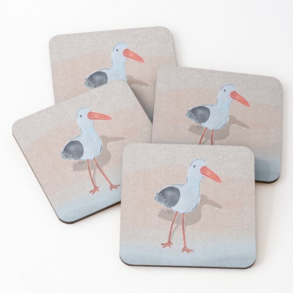 Item preview, Watercolor Coastal Bird Art – Whimsical Beach-Inspired Design designed and sold by the-coin-jar-co.