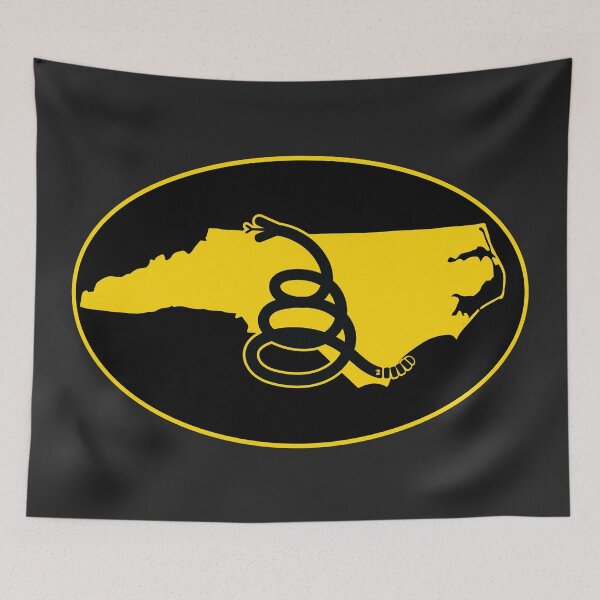 Item preview, NORTH CAROLINA - Freedom Is The Superpower - Modern Gadsden Snake Flag - Dont Tread On Me design designed and sold by pelagio.