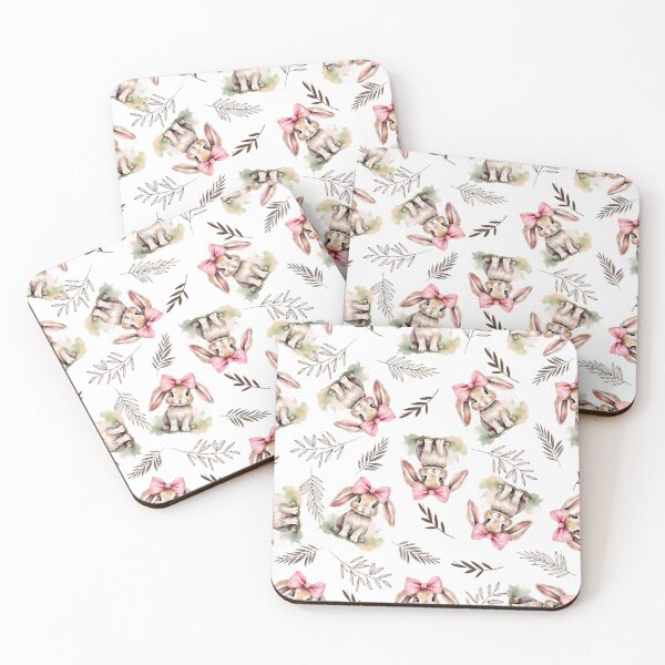 Item preview, Cute and Pink - Bowed Bunny Pattern designed and sold by Abbybub.