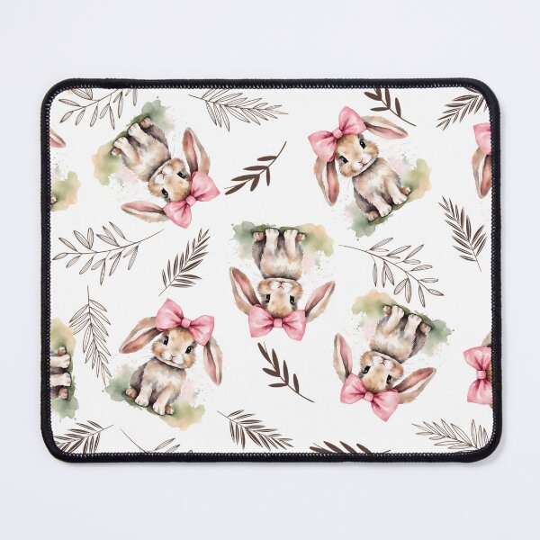 Item preview, Cute and Pink - Bowed Bunny Pattern designed and sold by Abbybub.
