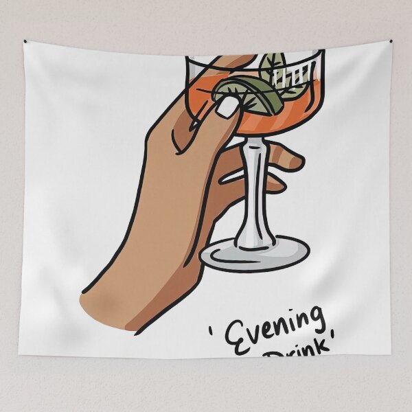 Item preview, Hand Holding Glass Orange Drink designed and sold by Sophie-Men.