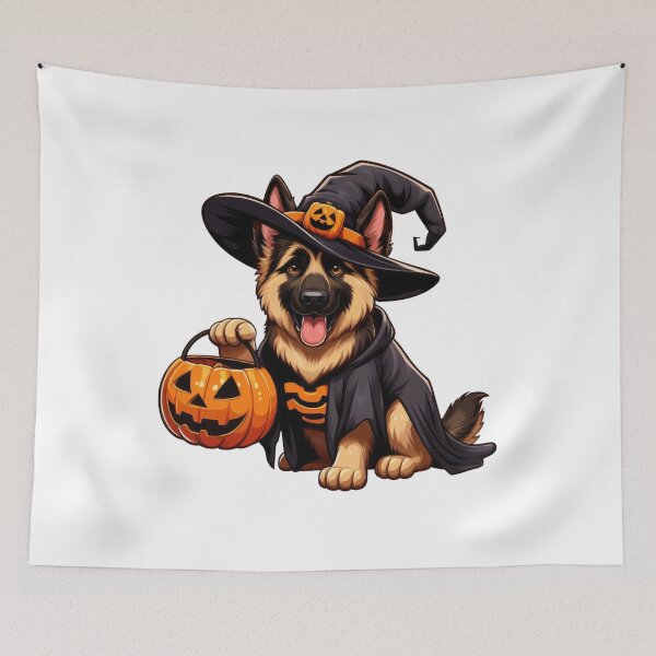 Artikelvorschau, Deutscher Schäferhund Halloween entworfen und verkauft von doodIllustrate.