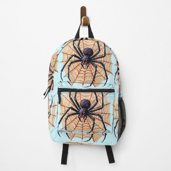 Item preview, A spider with a red and blue body is sitting in a web designed and sold by PWDigitalArt.