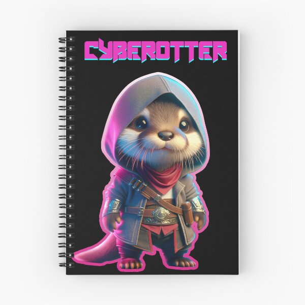Item preview, Cyberotter! This Otter isn't a rotter! from the neon-lit streets and ready to assassinate you with cuteness! designed and sold by geetarv.