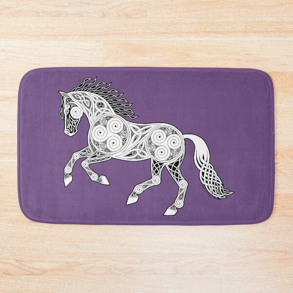 Item preview, Cantering Celtic Horse in Black and White designed and sold by DappledMoon.