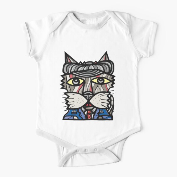 "Cozy Kat" Short Sleeve Baby One-Piece