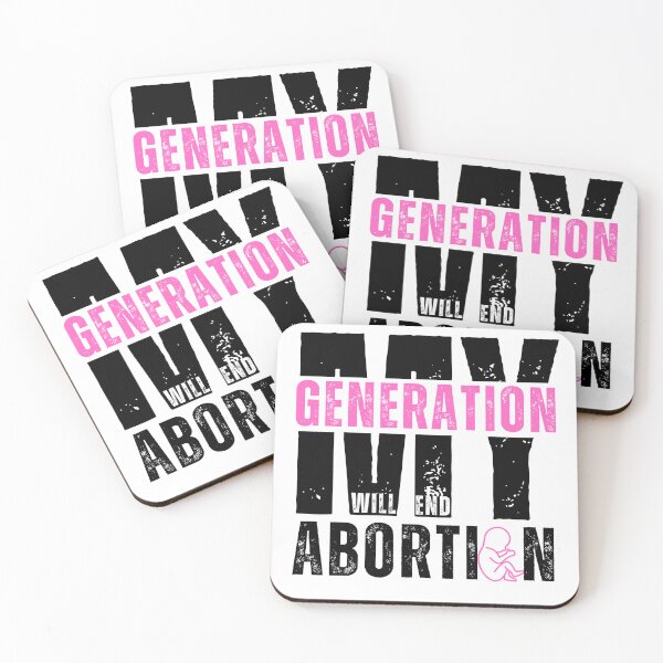 Item preview, My Generation Will End Abortion - baby pink on white designed and sold by Church And State.