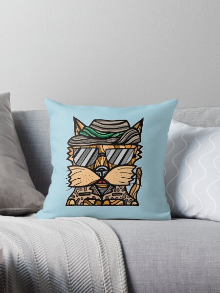 "Warrior Kat" Throw Pillow