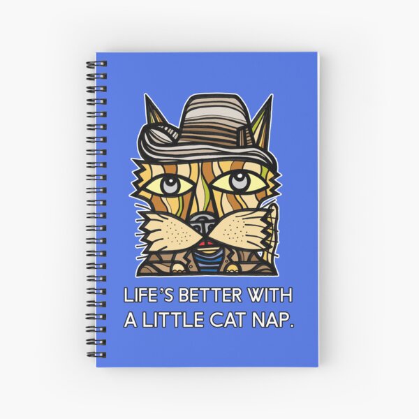 "Life's Better with a Little Cat Nap." Spiral Notebook