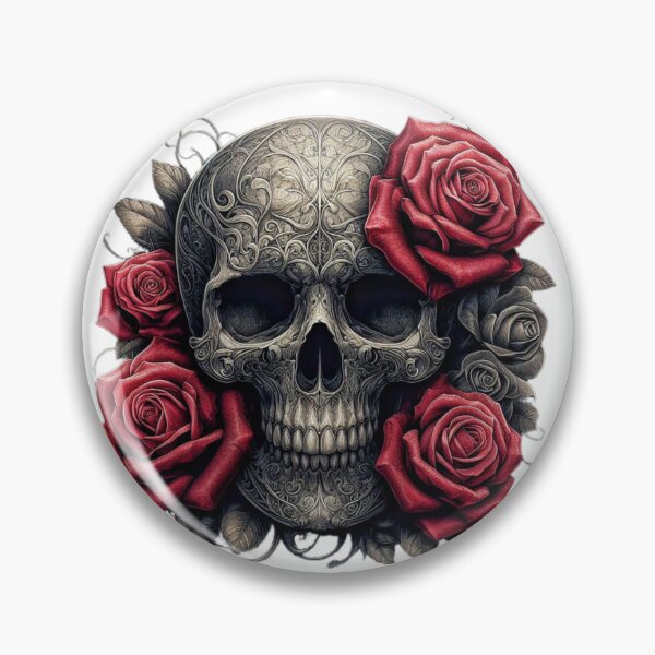 Item preview, #1..Skull and Red Rose designed and sold by Daofa.