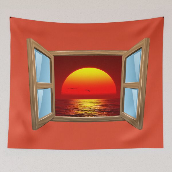 Item preview, Sunshine looking through an open window - cool sticker or t-shirt designed and sold by PIXEL POP DESIGNS - Beyond the Norm!.