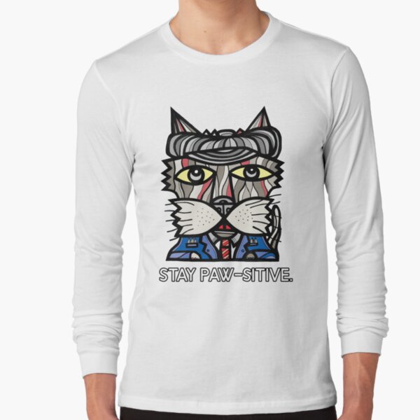 "Stay Paw-sitive" Long Sleeve T-Shirt