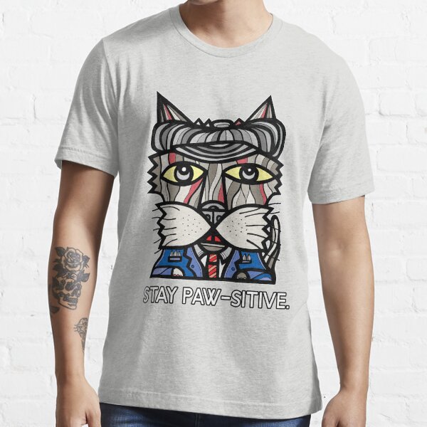 "Stay Paw-sitive" Essential T-Shirt