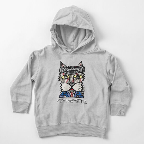 "Stay Paw-sitive" Toddler Pullover Hoodie