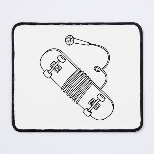 Item preview, microphone cable wrapped around a skateboard designed and sold by rasagamastore.
