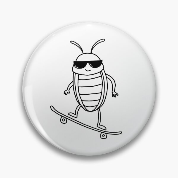 Item preview, cool cockroach with eyeglasses doing skateboard tricks designed and sold by rasagamastore.