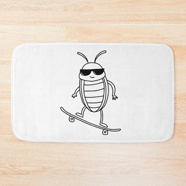 Item preview, cool cockroach with eyeglasses doing skateboard tricks designed and sold by rasagamastore.