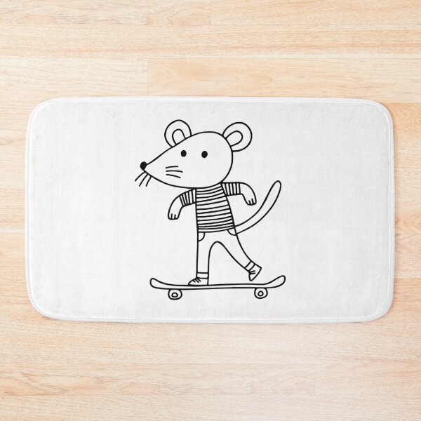 Item preview, cool mouse playing skateboard designed and sold by rasagamastore.