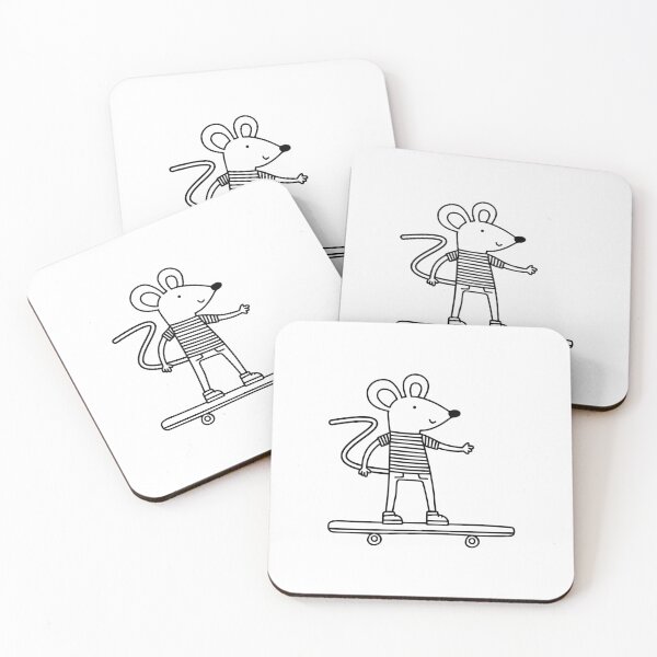Item preview, cool mouse playing skateboard designed and sold by rasagamastore.
