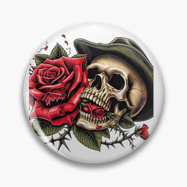 Item preview, #2..Skull and Red Rose designed and sold by Daofa.