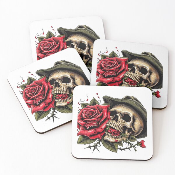 Item preview, #2..Skull and Red Rose designed and sold by Daofa.