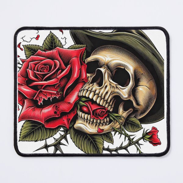 Item preview, #2..Skull and Red Rose designed and sold by Daofa.
