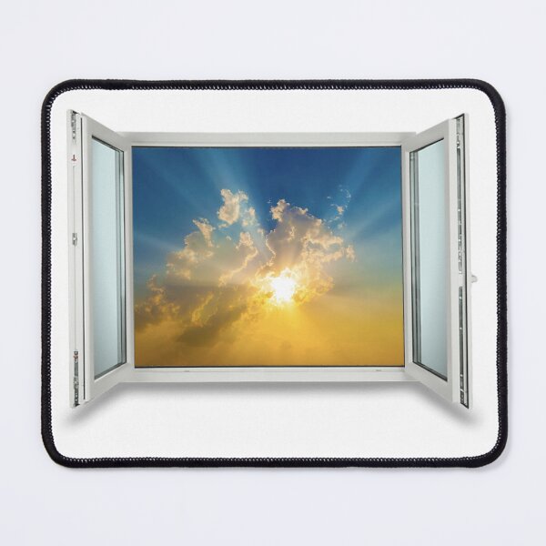 Item preview, Sunshine looking through an open window - cool sticker or t-shirt designed and sold by PIXEL POP DESIGNS - Beyond the Norm!.
