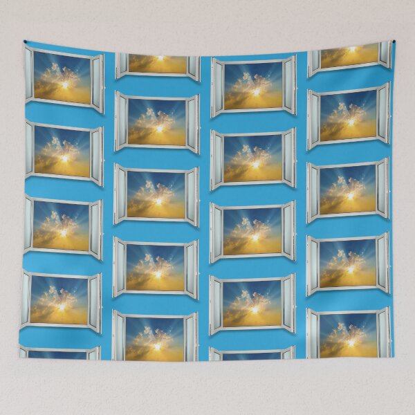 Item preview, Sunshine looking through an open window - cool sticker or t-shirt designed and sold by PIXEL POP DESIGNS - Beyond the Norm!.