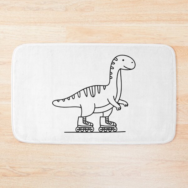 Item preview, Dinosaur playing rollerblades designed and sold by rasagamastore.