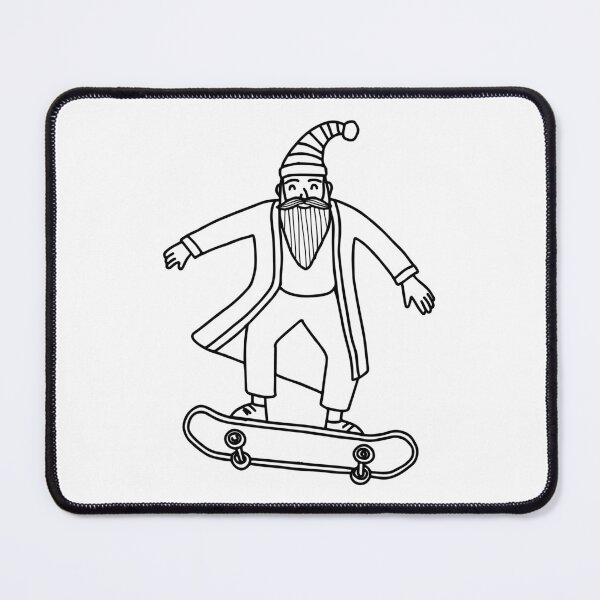 Item preview, old man wearing a robe jumping with a skateboard designed and sold by rasagamastore.
