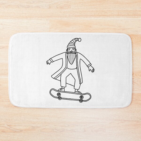 Item preview, old man wearing a robe jumping with a skateboard designed and sold by rasagamastore.