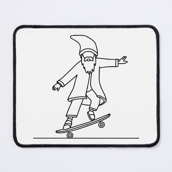 Item preview, old man wearing a robe jumping with a skateboard designed and sold by rasagamastore.