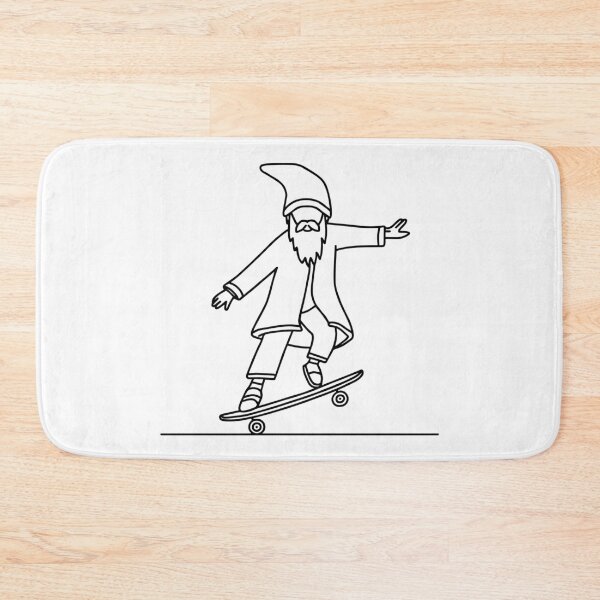 Item preview, old man wearing a robe jumping with a skateboard designed and sold by rasagamastore.