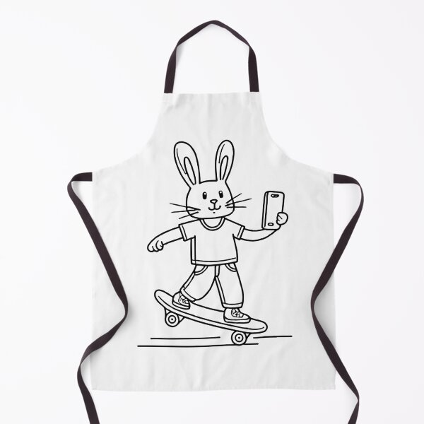 Item preview, cool rabbit selfie on skateboard designed and sold by rasagamastore.