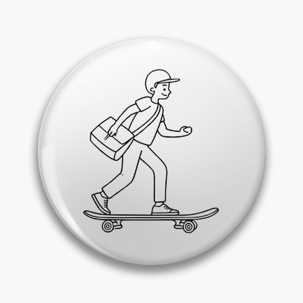 Item preview, Postman carrying a bag riding a skateboard designed and sold by rasagamastore.