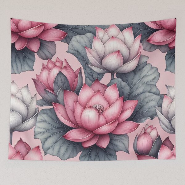 Item preview, An Elegant Seamless Pattern of Lotus Flower designed and sold by erkabees.
