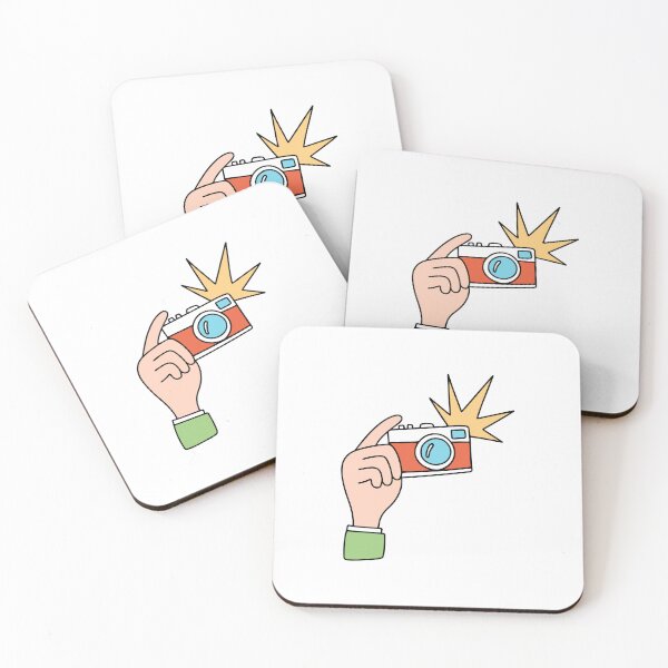 Item preview, hand holding retro camera with zap flash designed and sold by rasagamastore.