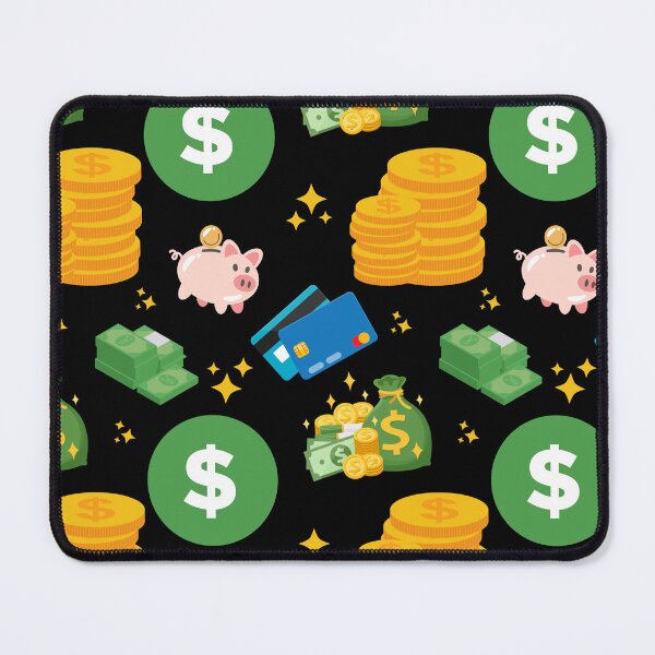 Item preview, Fun Money and Finance Print on Black Background - Savings, Investment and Wealth designed and sold by CritterFish.