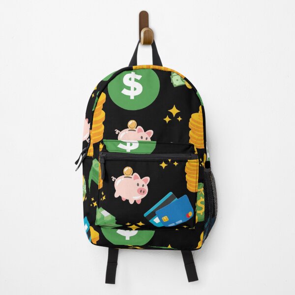 Item preview, Fun Money and Finance Print on Black Background - Savings, Investment and Wealth designed and sold by CritterFish.