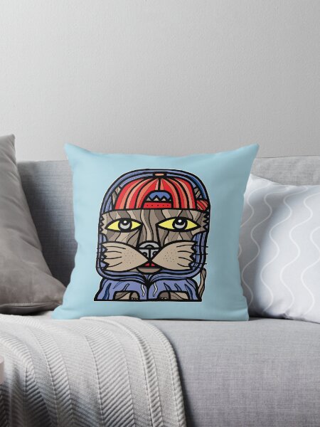 "Quick Kat" Throw Pillow