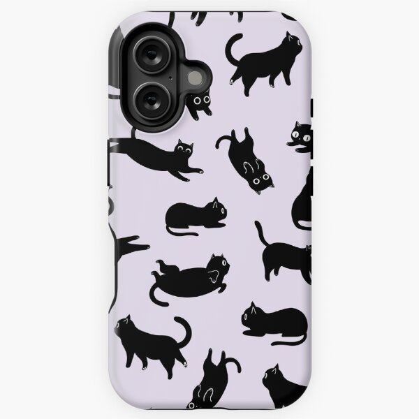Aperçu de l'œuvre chats noirs joyeux et ludiques posant créée et vendue par ScorpioSunStudio.