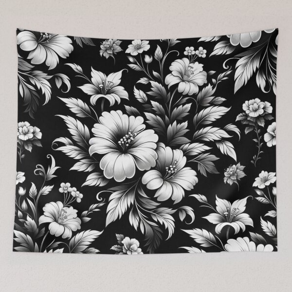 Item preview, Elegant Monochrome Floral designed and sold by WildHeart07.