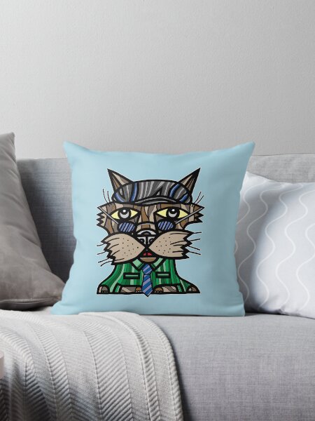 "Dusk Kat" Throw Pillow