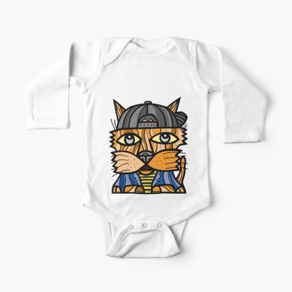 "Cool Kat" Long Sleeve Baby One-Piece