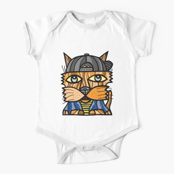 "Cool Kat" Short Sleeve Baby One-Piece