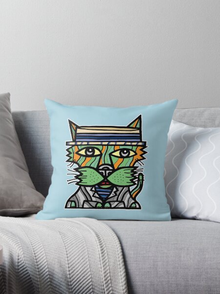 "Sharp Kat" Throw Pillow