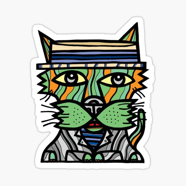 "Sharp Kat" Sticker