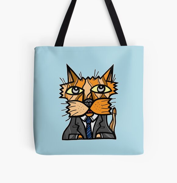 "Sassy Kat" All Over Print Tote Bag